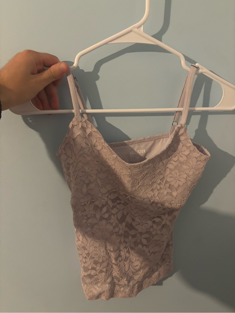 Hollister Lace Camisole Tank Top - Dusty Mauve size xs